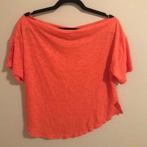 Free People Boho off the Shoulder Top in Coral XS